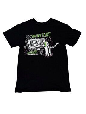 Beetlejuice The Ghost With The Most Graphic T-Shirt Black Medium Adult